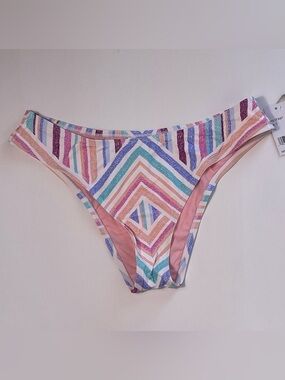 Hobie Women’s Multicolor Striped Bikini Bottom - Multicolored Size XL NWT